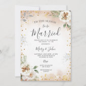 冬のフローラになる結婚した季節だ 招待状 (正面)