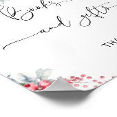 冬のフローラの本とギフト赤ちゃんシャワー ポスター (角)