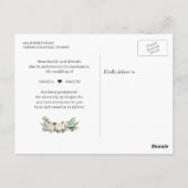 冬のフローラの素朴延期の日付の変更 ポストカード (裏面)