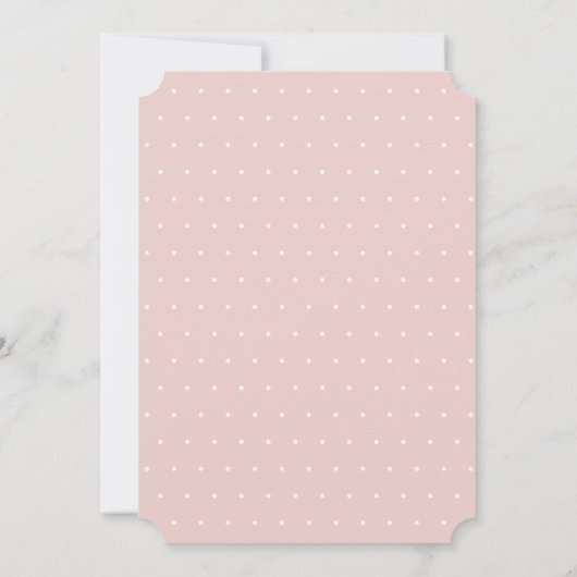 冬のフローラの葉ホリデーピンクベビーシャワー 招待状 (裏面)