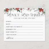 冬のフローラアドバイスとウィッシュブライダルシャワーカード (正面)