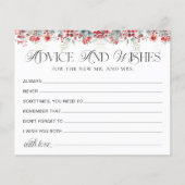 冬のフローラアドバイスとウィッシュブライダルシャワーカード (正面)