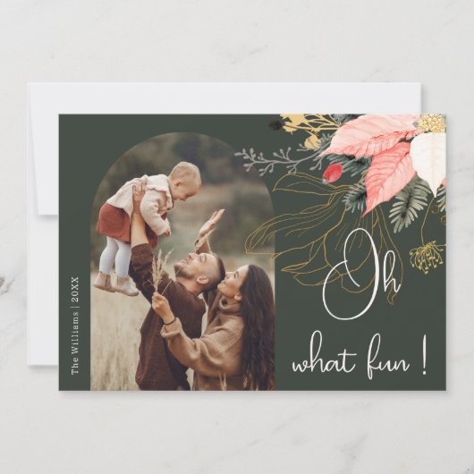 冬のフローラアーチああ何おもしろい2枚の写真 シーズンカード (正面)