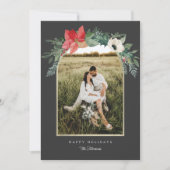 冬のフローラアーチハッピーホリデーズフォト シーズンカード (正面)