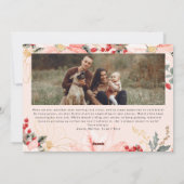 冬のフローラアーチピンクああ何おもしろい2枚の写真 シーズンカード (裏面)