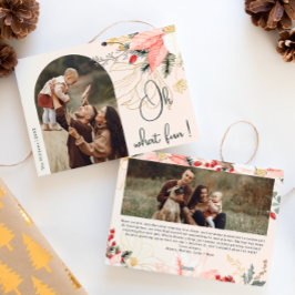 冬のフローラアーチピンクああ何おもしろい2枚の写真 シーズンカード