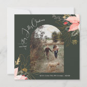 冬のフローラアーチホリーすてきクリスマスワンフォト シーズンカード (正面)