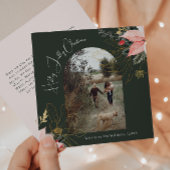 冬のフローラアーチホリーすてきクリスマスワンフォト シーズンカード