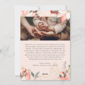 冬のフローラアーチ喜び4枚の写真クリスマス シーズンカード (裏面)