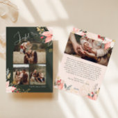 冬のフローラアーチ喜び4枚の写真クリスマス シーズンカード