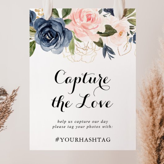 冬のフローラエレガントが愛のハッシュタグをキャプチャ ポスター