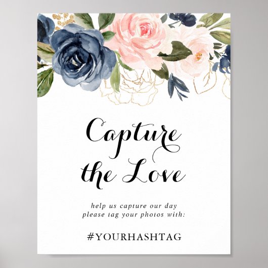 冬のフローラエレガントが愛のハッシュタグをキャプチャ ポスター (正面)