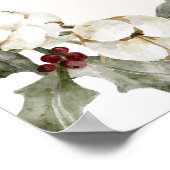 冬のフローラエレガントアーチブライダルシャワーへようこそ ポスター (角)