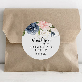 冬のフローラエレガントサンキュー結婚式の引き出物 ラウンドシール
