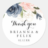 冬のフローラエレガントサンキュー結婚式の引き出物 ラウンドシール (正面)