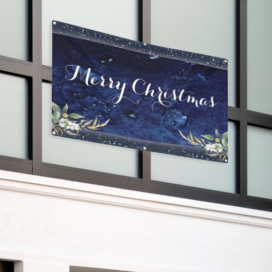冬のフローラエレガントメリークリスマス 横断幕 (ビルの外側)