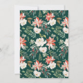 冬のフローラエレガントリースグリーンバースデーパーティー 招待状 (裏面)