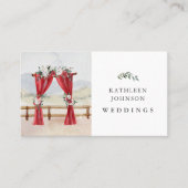 冬のフローラカーテンの背景のス結婚タイリスト 名刺 (正面)