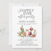 冬のフローラクリスマスはパーティーの後ずっと幸せに 招待状 (正面)