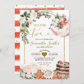 冬のフローラクリスマスティーセカンドバースデーパーティー 招待状 (正面/裏面)
