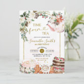 冬のフローラクリスマスティー4歳の誕生日パーティー 招待状 (スタンド正面)