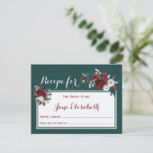 冬のフローラクリスマス花嫁はレシピカード シーズンポストカード (スタンド正面)