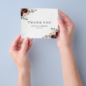 冬のフローラサンキューカード |予算 チラシ (手)