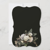 冬のフローラシックな金ゴールド幾何リハーサルディナー 招待状 (裏面)