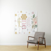 冬のフローラスノーフレークONEderland 1st誕生日 タペストリー (インサイチュ(横))