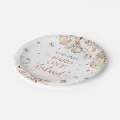 冬のフローラスノーフレークONEderland 1st誕生日 ペーパープレート (アングル)