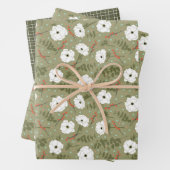 冬のフローラトスラッピング紙セット3枚 ラッピングペーパーシート (インサイチュ)