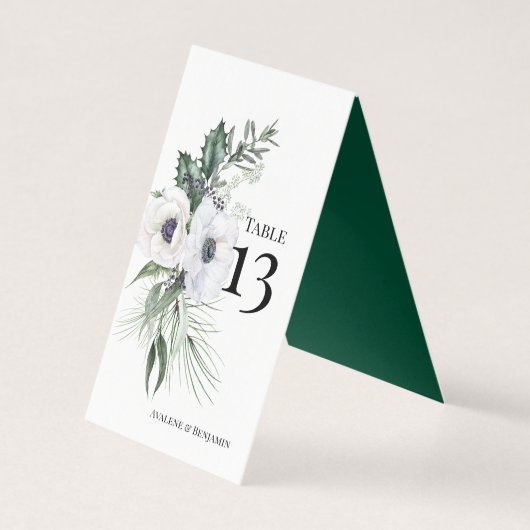 冬のフローラハンドテー絵を描ブル番号 (裏面)