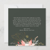 冬のフローラピンクホリーすてきクリスマスワンフォト シーズンカード (裏面)