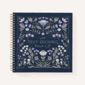 冬のフローラフォークジャーナルノートブック ノートブック (正面)