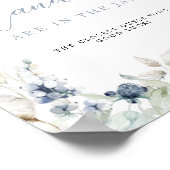 冬のフローラフレーム数の推測ブライダルシャワー ポスター (角)