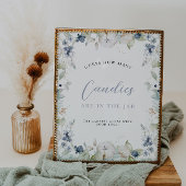 冬のフローラフレーム数の推測ブライダルシャワー ポスター