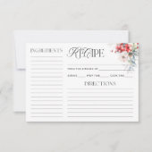 冬のフローラブライダルシャワーレシピカード (正面)
