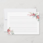 冬のフローラブライダルシャワーレシピカード (裏面)