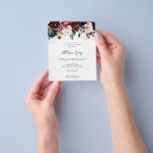 冬のフローラブライダルシャワー |予算フライヤー チラシ (手)