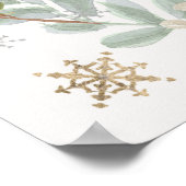 冬のフローラブライダルブランチウェルカムサイン ポスター (角)