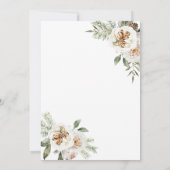 冬のフローラベビーシャワー外は寒い 招待状 (裏面)