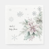 冬のフローラベビーシャワー スタンダードランチョンナプキン (正面)
