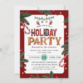 冬のフローラベリーズホリデーパーティー招待状 招待状