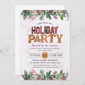冬のフローラベリーズホリデーパーティー 招待状 (正面/裏面)
