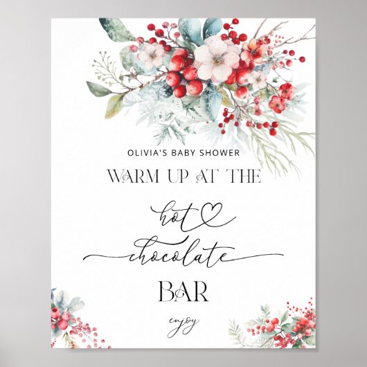 冬のフローラホットチョコレートバーでウォームアップ ポスター (正面)