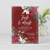 冬のフローラホリデークリスマスパーティの招待状 招待状 (スタンド正面)