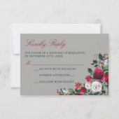 冬のフローラホリデークリスマス12結婚月 出欠カード (正面)