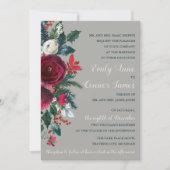 冬のフローラホリデークリスマス12結婚月 招待状 (正面)