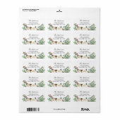 冬のフローラホリーベリーホリデーアドレス ラベル (フルシート)