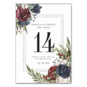 冬のフローラボホボタニカルテーブルナンバーカード テーブルナンバー (正面)